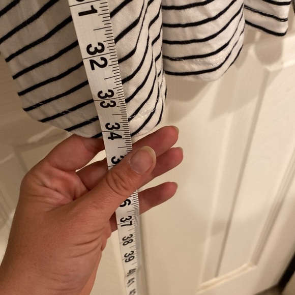 Short-sleeve, Black & White Stripe Mini Dress with keyhole back from Derek ❤️ - Picture 7 of 8